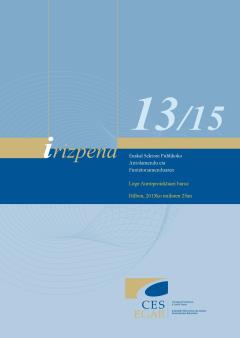 13/15 Irizpena Euskal Sektore Publikoko Antolamendu eta Funtzionamenduaren Lege Aurreproiektuari buruz